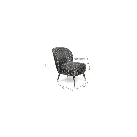 Well Dressed Cocktail Chair Black