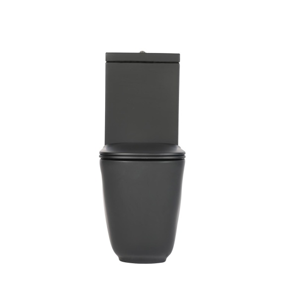 close coupled toilet Tribeca, black mat (511731 + 378131 + 750990), no seat