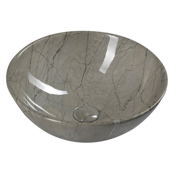 DALMA ceramic washbasin 42x42x16,5 cm, grey, click-clack not included