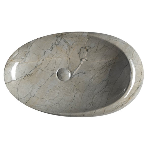 DALMA ceramic washbasin 68x44x16.5 cm cm, grey, click-clack not included