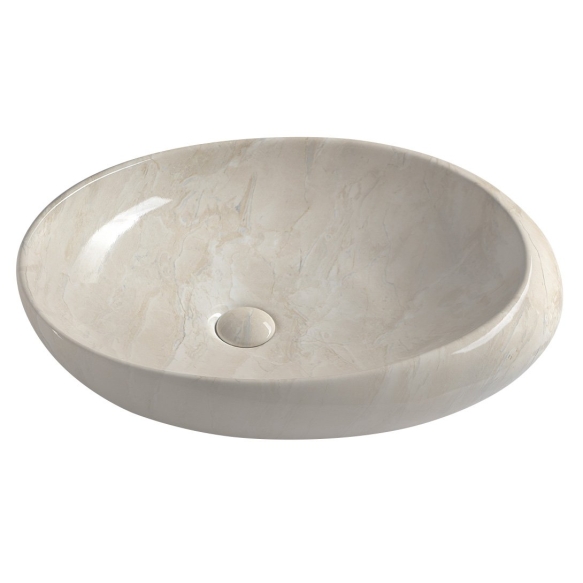 DALMA ceramic washbasin 68x44x16.5 cm cm, beige, click-clack not included