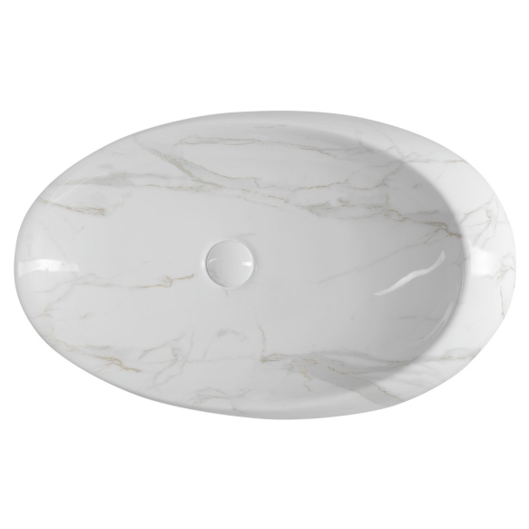 DALMA ceramic washbasin 68x44x16.5 cm cm, white, click-clack not included