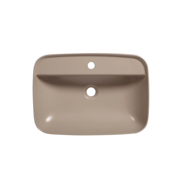 Countertop inset washbasin Tribeca 60x43x15 cm, hazlenut mat