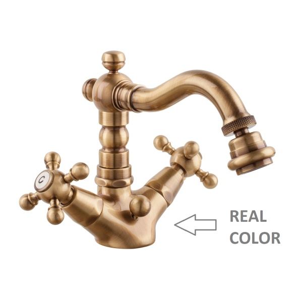 basin mixer with bidet spray New Old, bronzed