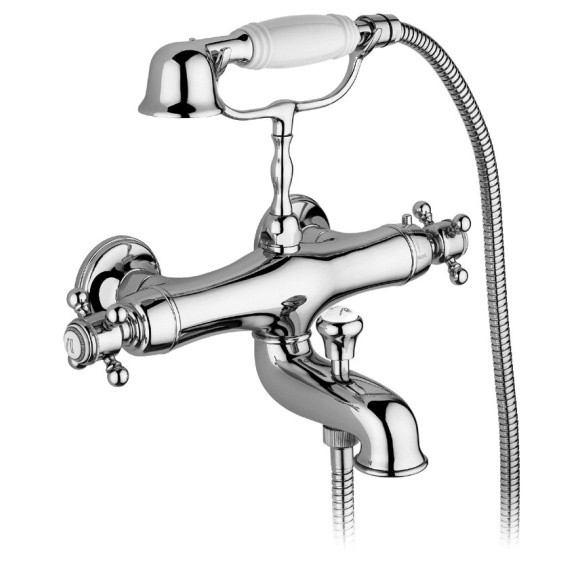 tehrmostatic bath mixer London, chrome 