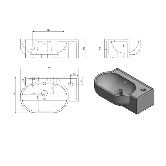 valamu Yumo, 45x28x14.5 cm