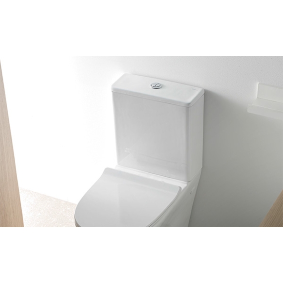 rimless wc set Sidney, universal trap, dual flush, soft close seat included (parts: 1,2)