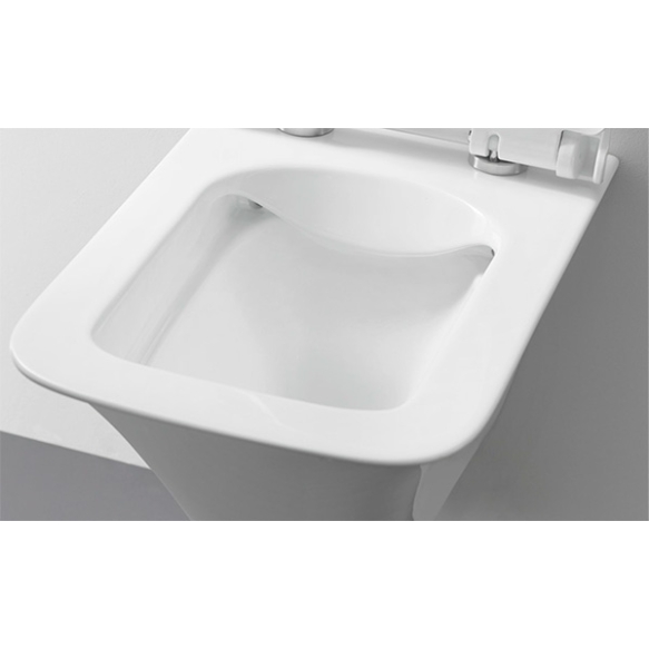rimless wall hung wc set  Piamonte, soft close seat included