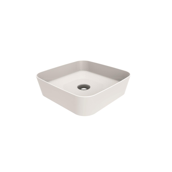 square worktop washbasin Loop 40x40 cm white