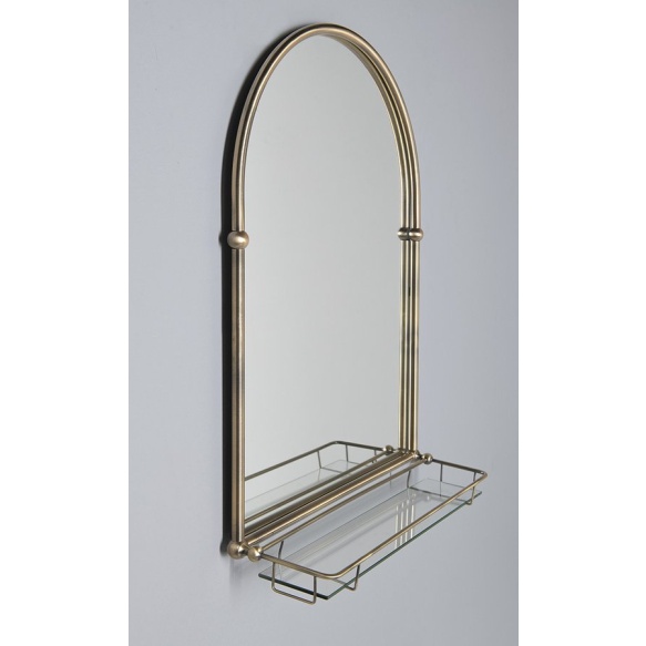 TIGA Mirror 48x67cm, Glass Shelf, bronze