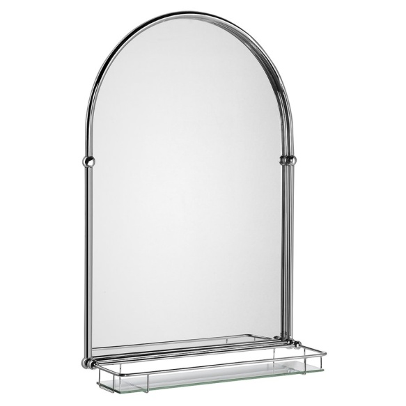 TIGA Mirror 48x67cm, Glass Shelf, chrome