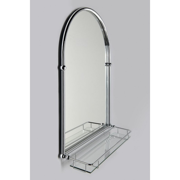 TIGA Mirror 48x67cm, Glass Shelf, chrome