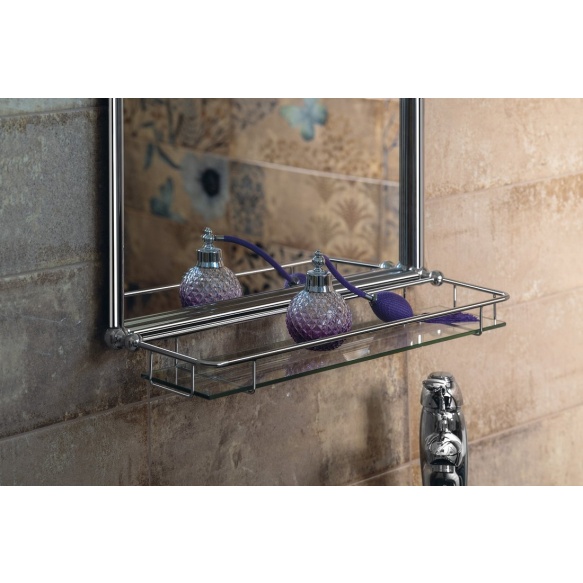 TIGA Mirror 48x67cm, Glass Shelf, chrome