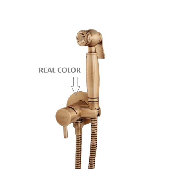 built in bidet mixer New Old, bronze (hot and cold water connection)
