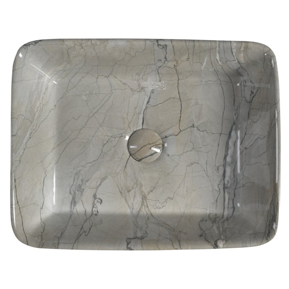 DALMA ceramic washbasin 48x38x13 cm, grigio