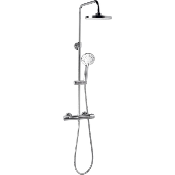 LIGA Shower Panel with Thermostatic Mixer Tap, chrome