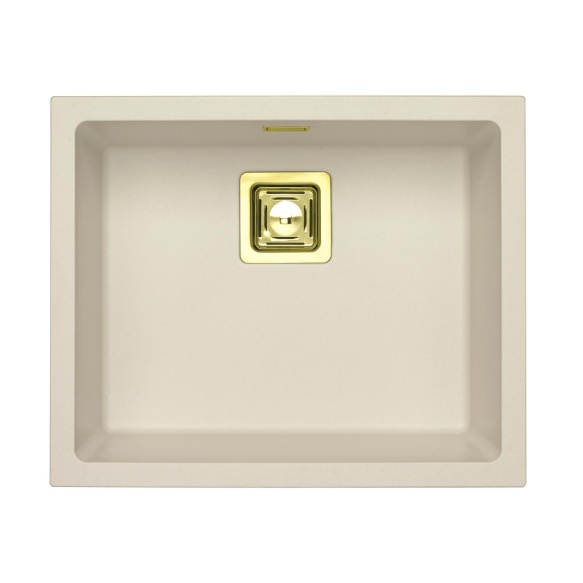 SINK ALVEUS QUADRIX 50 Arctic G11 P-U, with gold color fitings  ( 1128394 + 1127152 + 1103421 + 1110854)