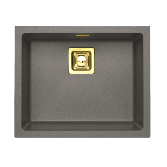SINK ALVEUS QUADRIX 50 Steel G04M P-U, with bronzed color fitings ( 1108037 + 1127154 + 1103611 + 1110855)