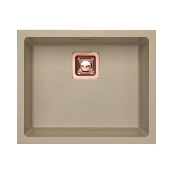 SINK ALVEUS QUADRIX 50 Pebble G02M P-U, with copper color fitings ( 1108035 + 1127155 + 1105242 + 1113996)