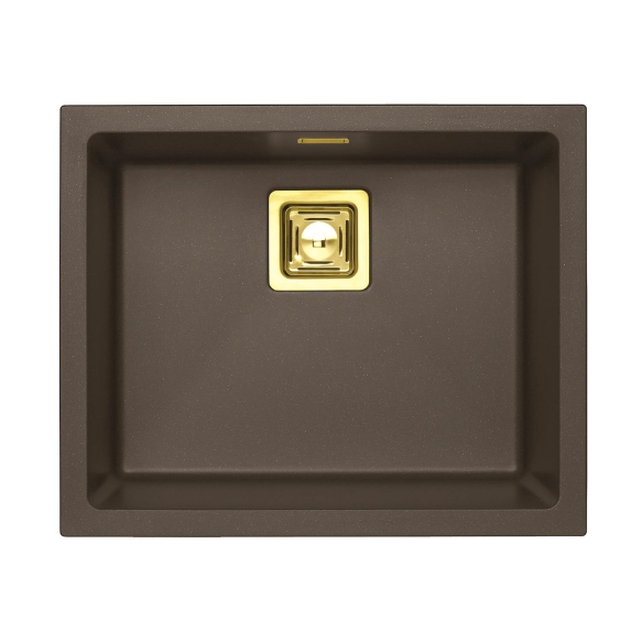 SINK ALVEUS QUADRIX 50 Chocolate G03M P-U, with bronzed color fitings ( 1108036 + 1127154 + 1103611 + 1110855)