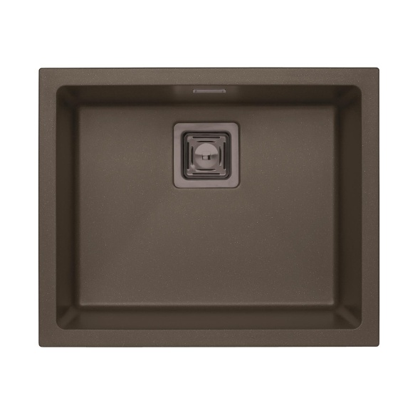 SINK ALVEUS QUADRIX 50 Chocolate G03M P-U, with anthracite fitings ( 1108036 + 1127153 + 1089358 + 1110853)