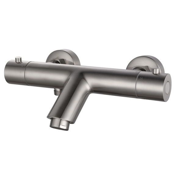 Rio Therm. Bath mixer tap brushed steel