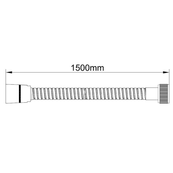 dušivoolik 150 cm, harjatud messing