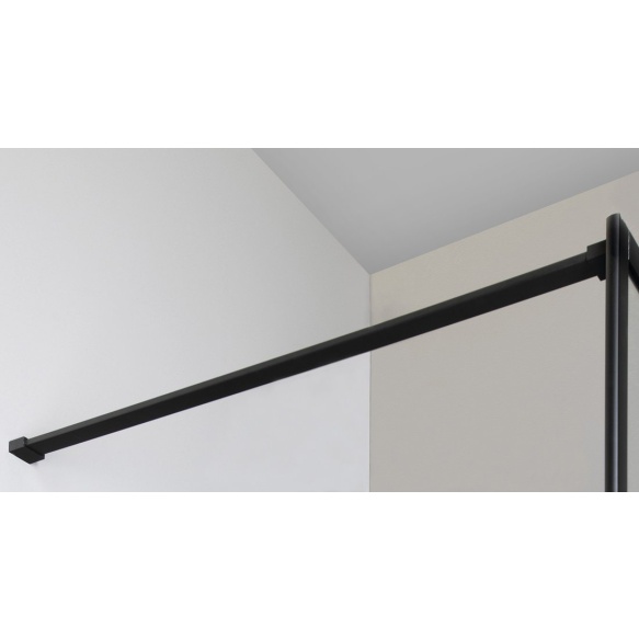 CURE BLACK Shower support bar 1400 mm, black matt