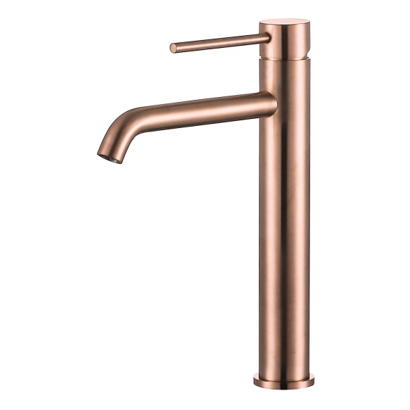 high basin mixer Cherry, brushed rose gold