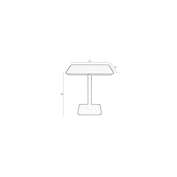 Garden Bistro Table Vondel 71X71 Black