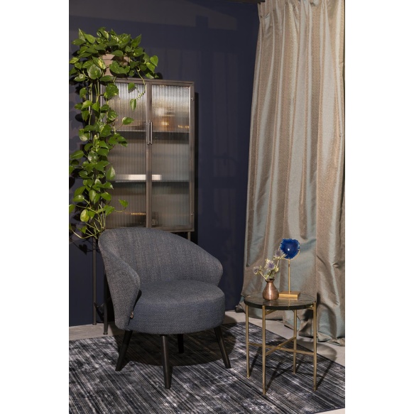 Side Table Vidrio Brass