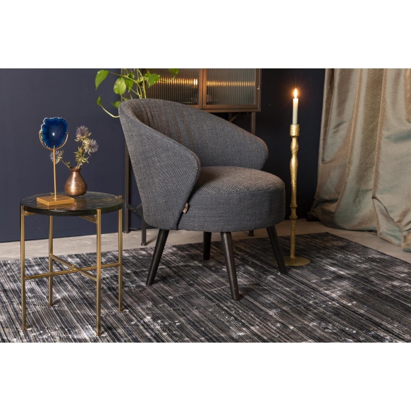 Side Table Vidrio Brass