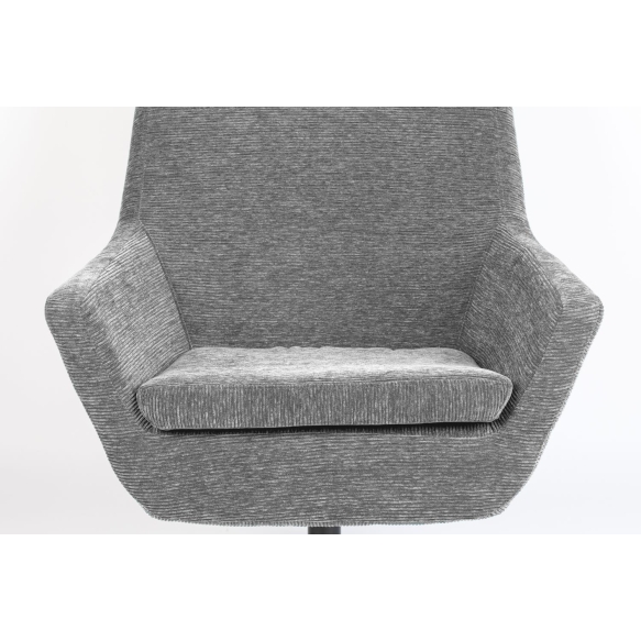 Lounge Chair Bruno Rib Light Grey