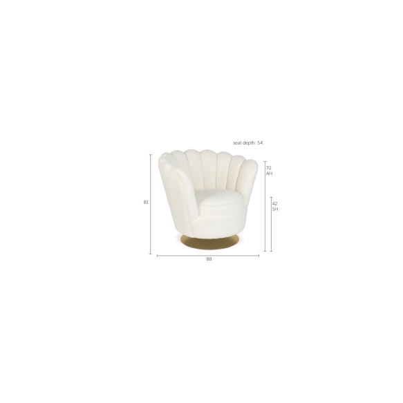 Mother Of All Shells Lounge Chair Teddy Natural