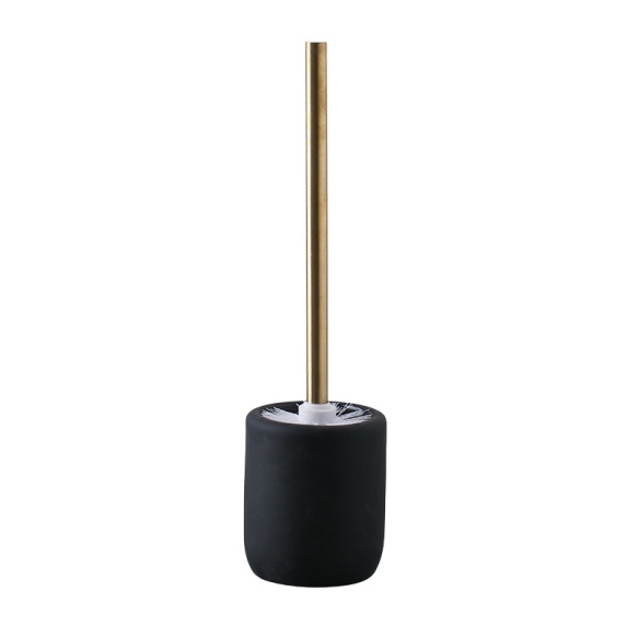 toilet brush Andrea, mat black + gold