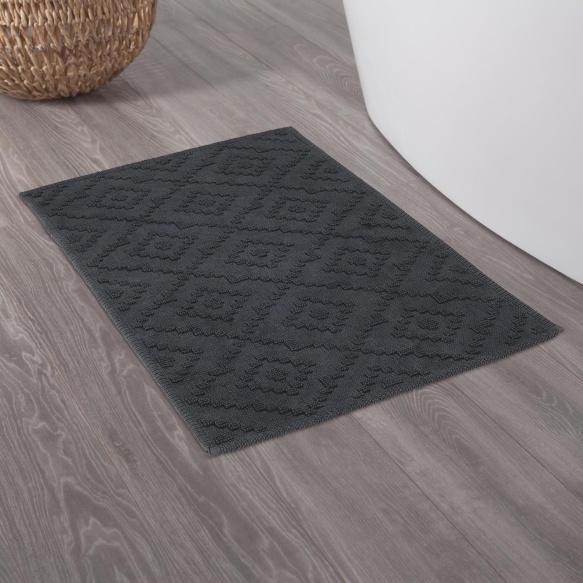 Bath mat 60x90 cm Aztec, Dark Grey