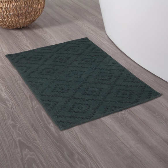 Bath mat 60x90 cm Aztec, Dark Green