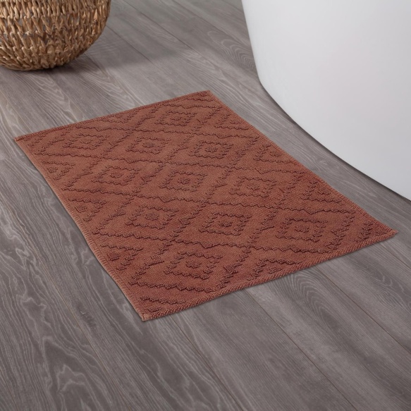 Bath mat 60x90 cm Aztec, Dark Pink