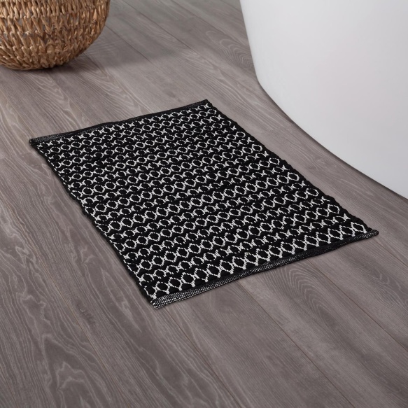 Bath mat 60x90 cm Boho, Black