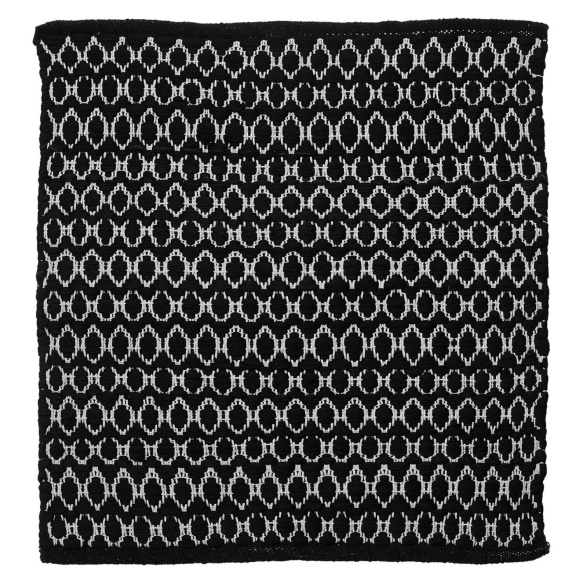 Bath mat 60x60 cm Boho, Black