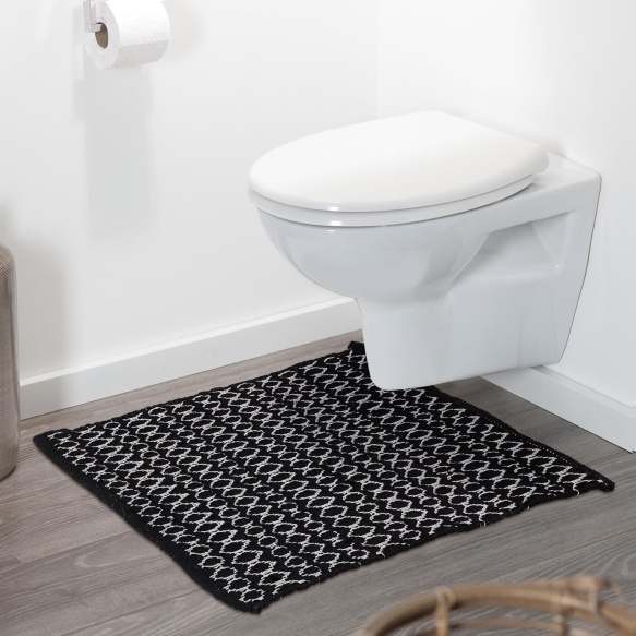 Bath mat 60x60 cm Boho, Black