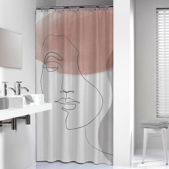 Shower curtain textile 180x200 cm Made, Multi