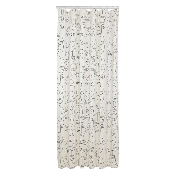 dušikardin PVC 180x200 cm Mind, Black/White