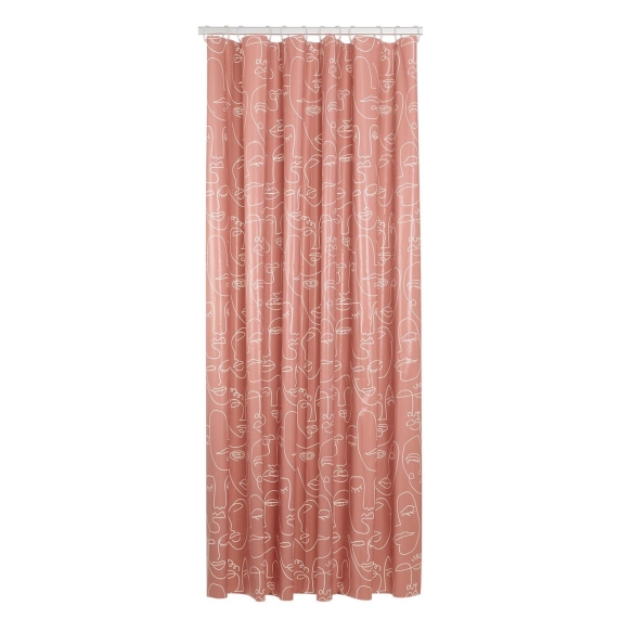 Shower curtain PEVA 180x200 cm Mind, Dark Pink