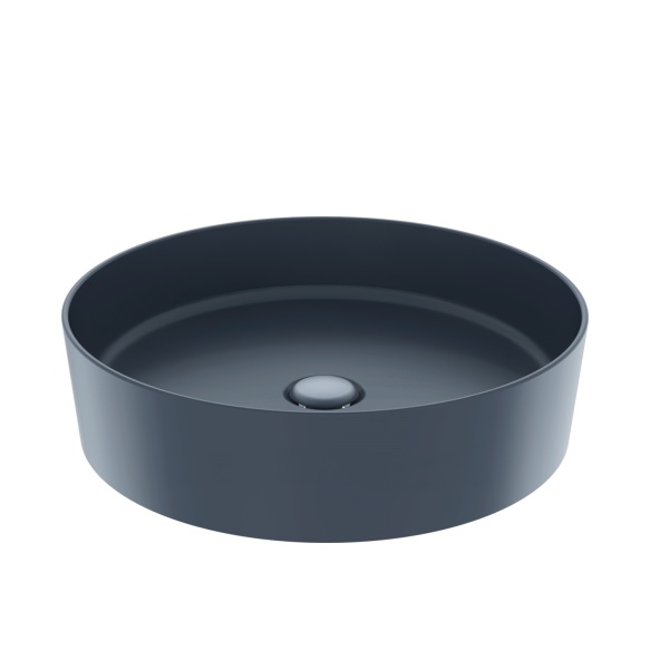 round worktop washbasin Loop 45x45 cm mat basalt