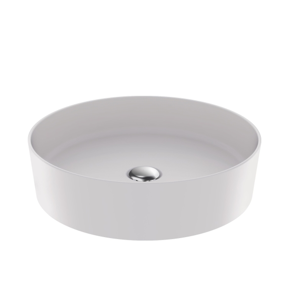 round worktop washbasin Loop 45x45 cm mat white