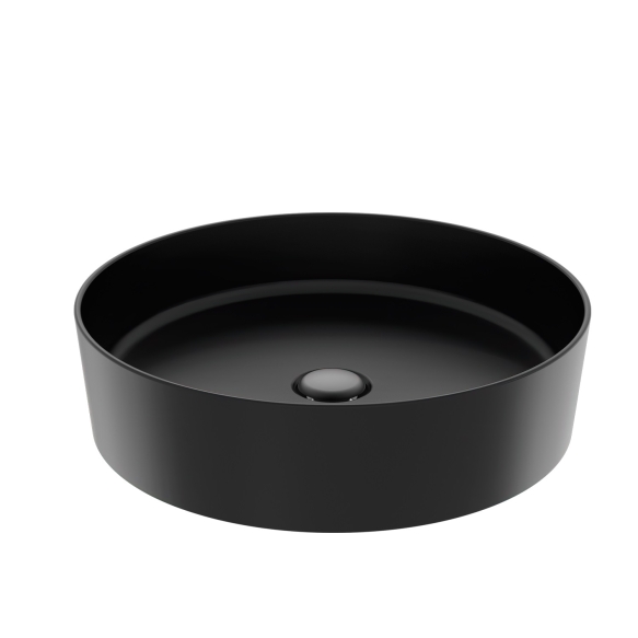 round worktop washbasin Loop 45x45 cm mat black