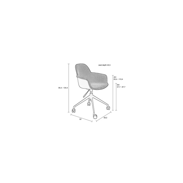 Office Armchair Albert Kuip, White