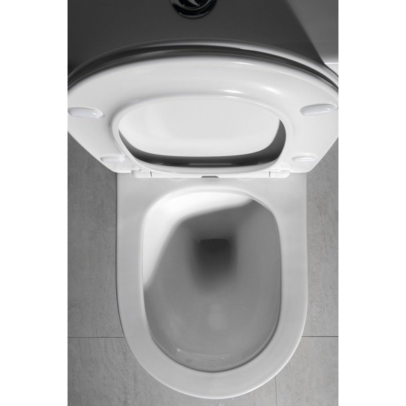 rimless wc set Pako, universal trap, dual flush, without seat (parts: 1,2)