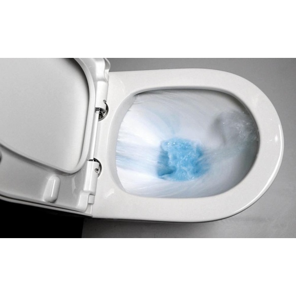 rimless wc set Pako, universal trap, dual flush, without seat (parts: 1,2)